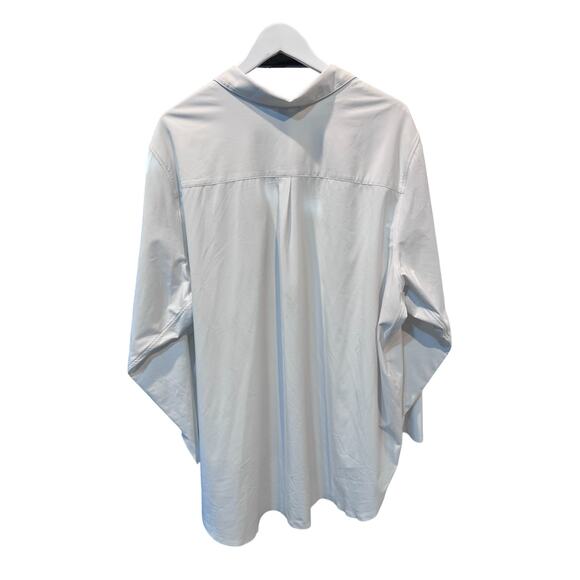 Athleta Top Womens 3X White Urbanite 2.0 Button Up Modern CYA Shirt Tiny Flaw - Picture 2 of 13